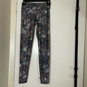 Terez Leggings Confetti Dotted Multicolor Workout Yoga Size Small